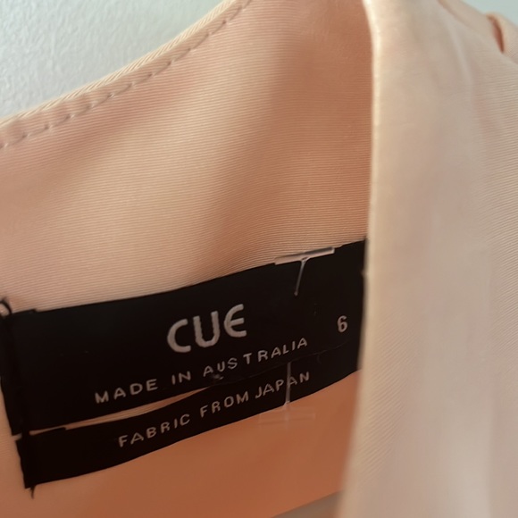 CUE Peach White High Neck Sheer Back Sleeveless Tank Top Blouse - Picture 3 of 13